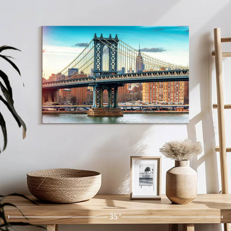 Lilie Manhattan Bridge, couleur, H 16 po x l 24 po