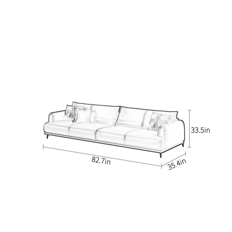 Canapé moderne simple et confortable, H 33,5 po x l 82,7 po x P 35,4 po, 3