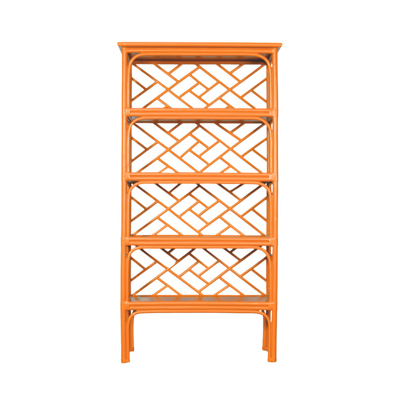 Chippendale Bookcase, Citrus Orange