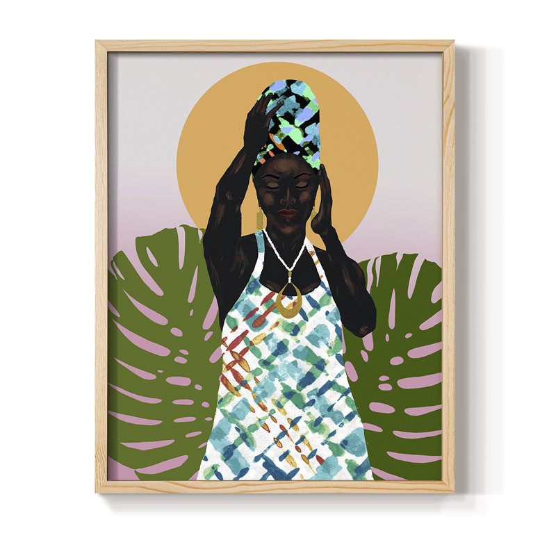 «Her Faith», reproduction encadrée - bois massif, H 15 po x l 12 po