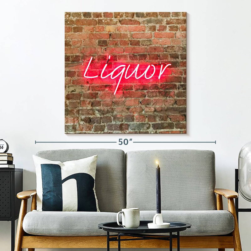 Enseigne néon Tergel Liquor, H 33 po x l 33 po