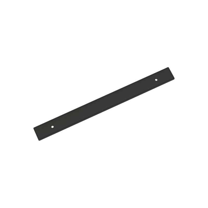 Contre-plaque d'armoire rectangulaire noire matte de 8 à 13/16 po (225 mm) Thoreau, H 1,0625 po x l 11,5 po x P 0,125 po