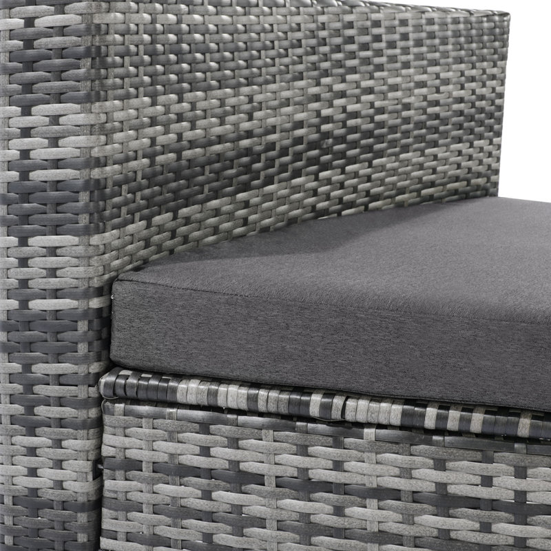 Rattan 4 - Person Seating Group With Cushions
