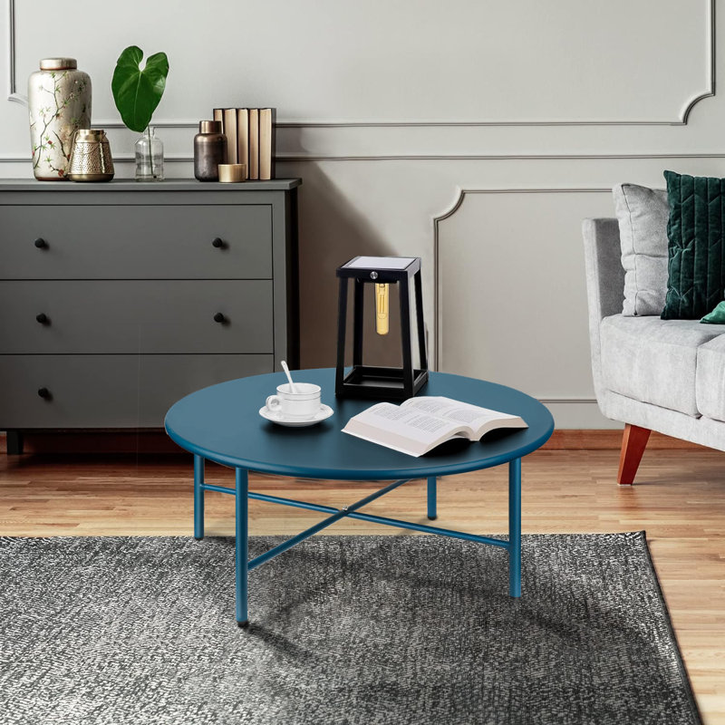 Table basse Callianna, Bleu, H 13,4 po x L 27,5 po x l 27,5 po