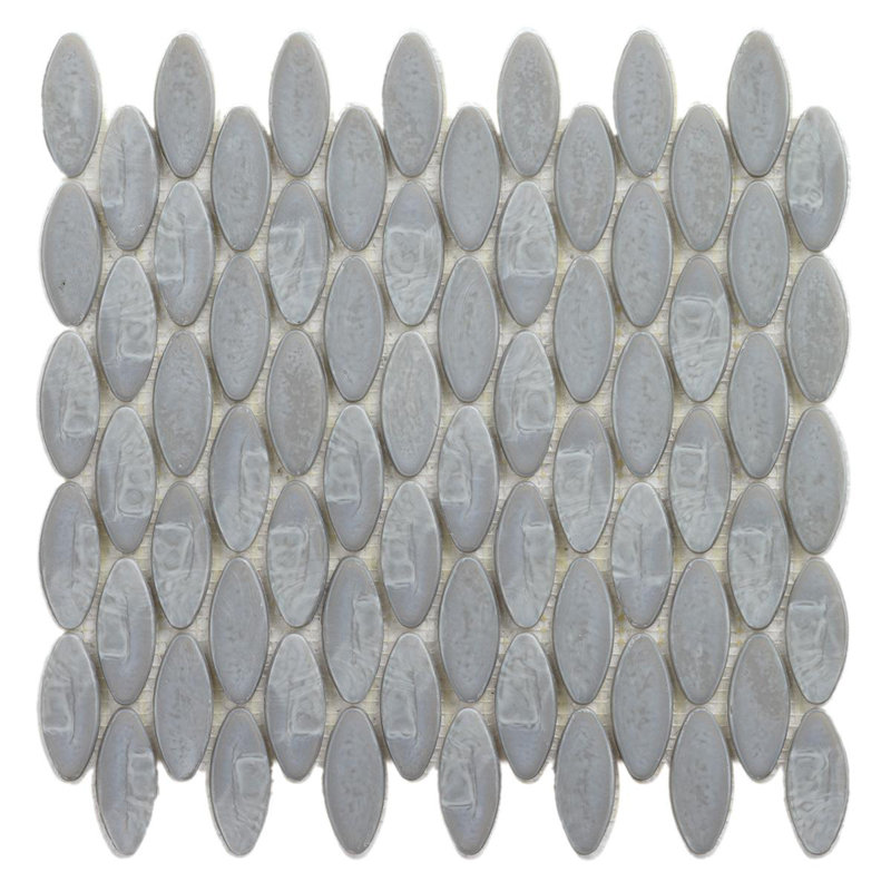 7/8" x 7/8" Domes Glass Mosaic, Gray