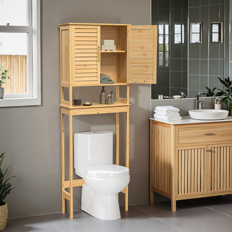 Armoire de rangement au-dessus de la toilette, Naturel