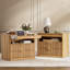 Table de chevet 27 po avec station de charge, 2 tiroirs et rangement ouvert, table de chevet avec plateau coulissant, table de bout de chambre à coucher moderne-569031549