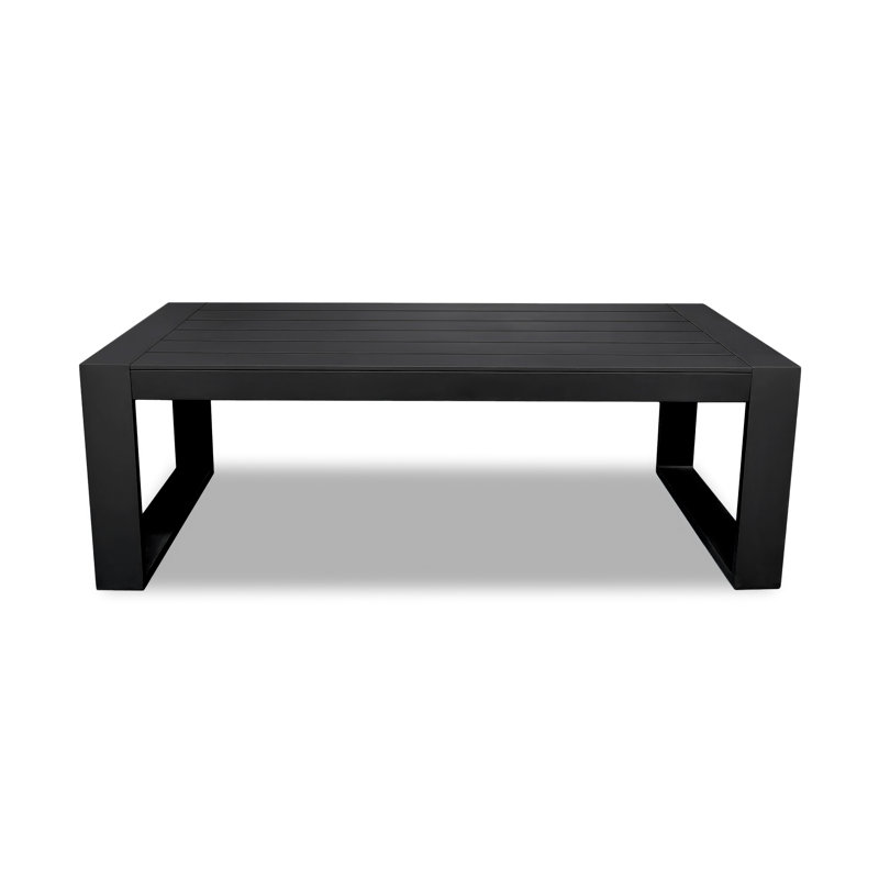 Avion 8 Piece Sectional Seating Group with Sunbrella Cushions, Canvas Charcoal Sunbrella® Canvas, Black
