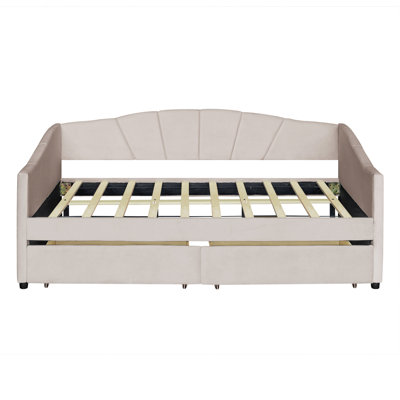 Kacy Upholstered Daybed with Trundle, Sofa Bed