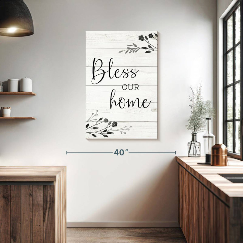 Plaque murale Kema Bless Our Home, H 39 po x l 26 po