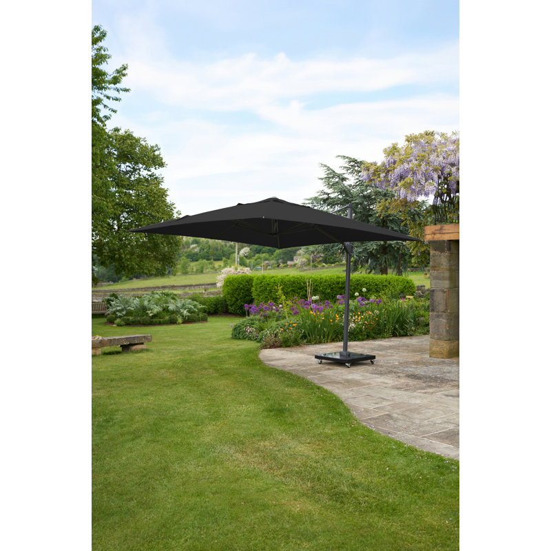 Chasiti 350cm X 260cm Rectangular Cantilever Parasol, Dark Grey