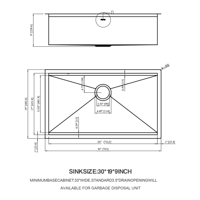 Évier de cuisine encastrable 30 po, acier inoxydable 304 de calibre 16, insonorisant avec patin en caoutchouc, et modes de basculement de poste de travail, revêtement de condensation, ensemble de drain