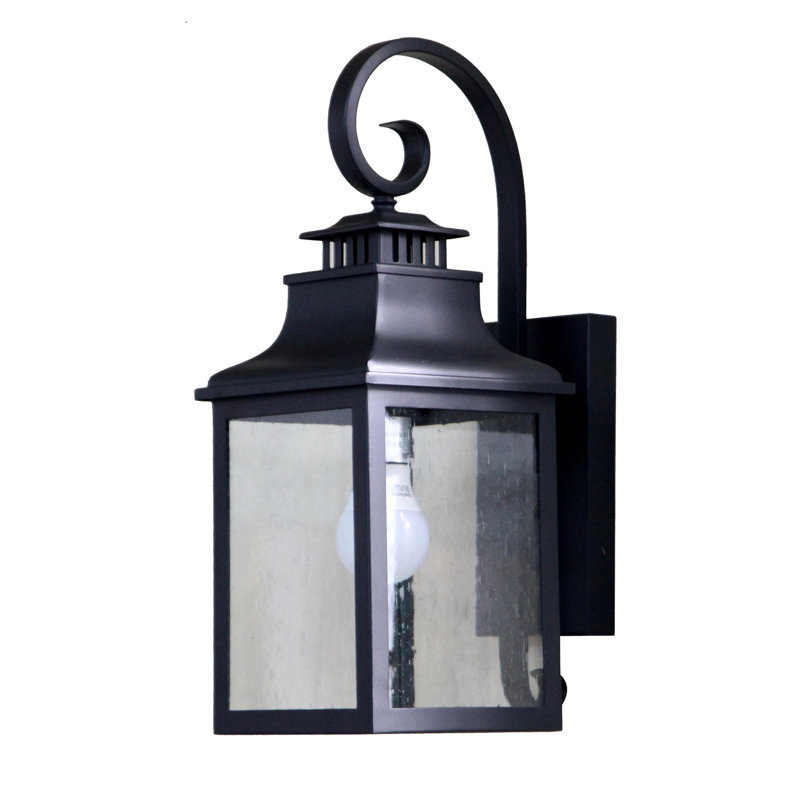 Lanterne murale d'extérieur à 1 ampoule Hutsell H 18 po
