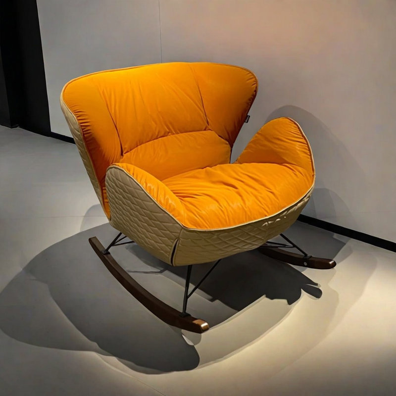 Chaise berçante technologie en tissu