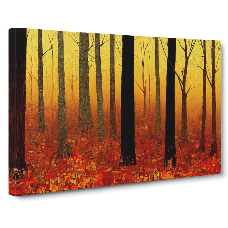 Autumn Forest In Abstract Vol.4 - Wrapped Canvas, 50cm H x 76cm W x 3cm D