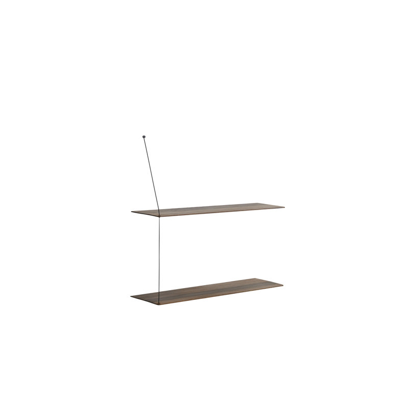 Stedge Shelf (80 Cm), Smoked Oak