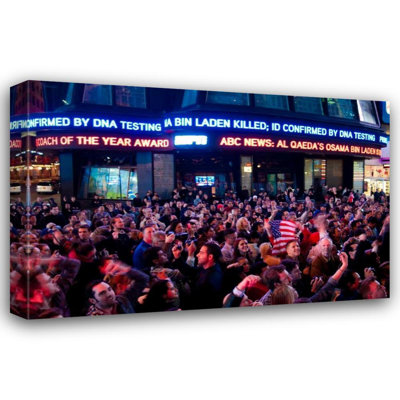 Latitude Run® Berzel, Erin Gallery Wrapped Canvas Art Titled: News of Bin Laden II