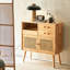 Buffet Mid-Century moderne en bois massif Burlywood