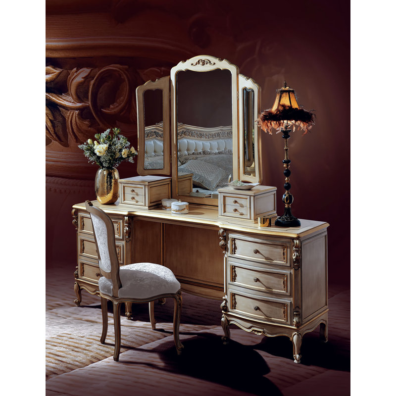 Arched Traditional Dresser Mirror