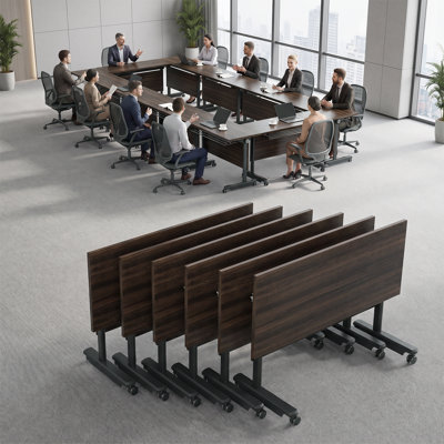 Bureau de réception moderne 86,6 po avec éclairage DEL, tiroir verrouillable, rangement pour dossiers, prises de courant intégrées, gestion des câbles pour le bureau, le salon et le comptoir de réception