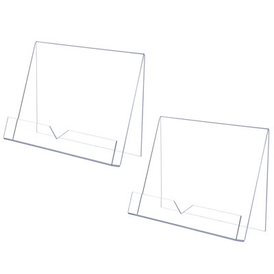 2 Piece Clear Acrylic Cookbook Holder Stand