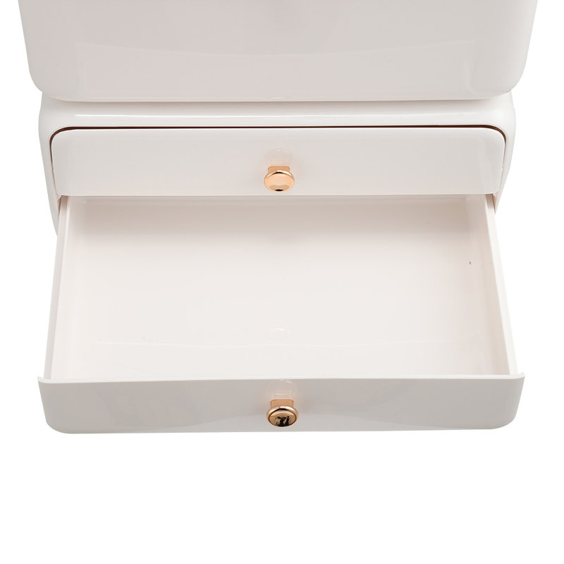 White Elegant Style Makeup Storage Box