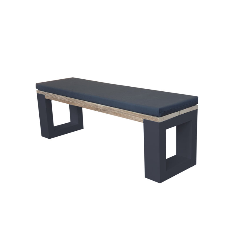 Antwyne Picnic Bench, Grey, 45cm H x 130cm W x 38cm D