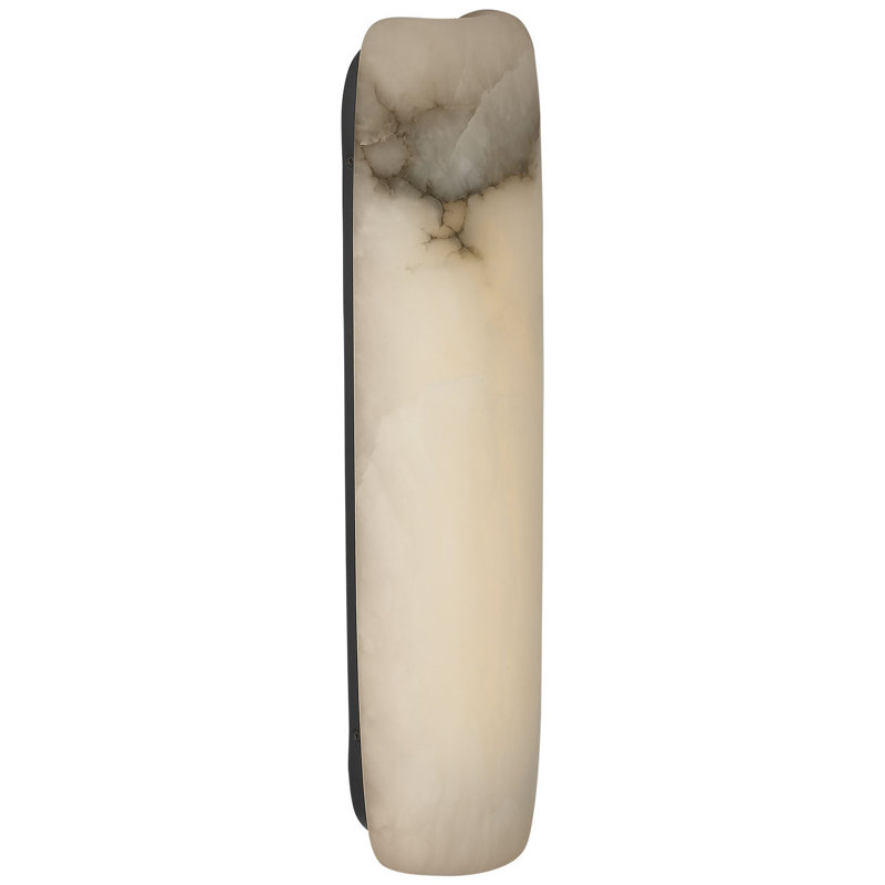 Kelly Wearstler Formosa 26" Linear Sconce, 19.75" H x 4.75" W x 3.25" D, Alabaster/Bronze, 1400 W