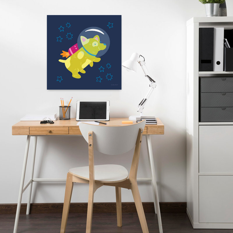 Art contemporain Tails V avec animaux, H 18 po x l 18 po