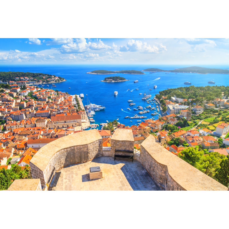 The Town Of Hvar by Rustamank - Wrapped Canvas Print, 30cm H x 46cm W