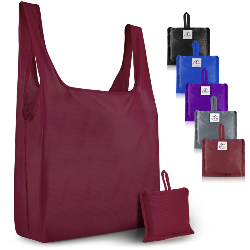 Ensemble de 5 sacs en polypropylène réutilisables Zulay Kitchen, Noir / bleu / gris / mauve / vin - rouge