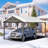 10 pi. L 16 pi. Auvent en D, garage avec toit en acier galvanisé