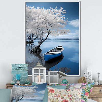 «Bacque White Lake Silent Waters I», reproduction sur toile flottante