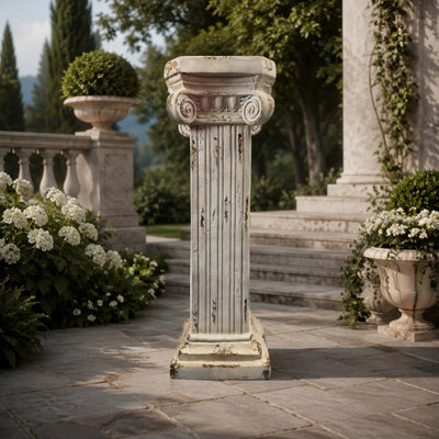 Pedestal Column Plant 38.18" Tall Roman Column with Base Roman Pillar Greek Column Magnesium Oxide Large Size Statue Sculpture Pedestal Stand Holder for Indoor Outdoor Wedding Birthday Party Decor
