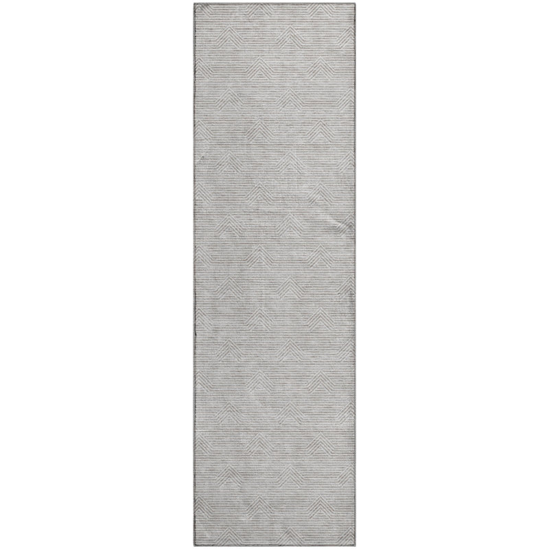 Premium Machine Washable Prisco Taupe Rug, Runner 2'3" x 7'6"