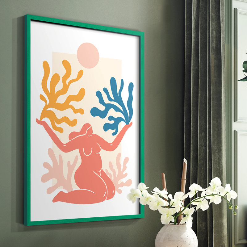 Matisse CDL, reproduction encadrée - bois massif, Cadre simple vert, H 10 po x l 8 po