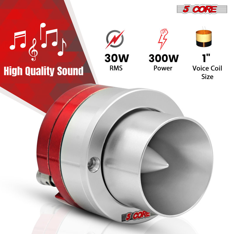 5 haut-parleurs d'autoradio pour tweeter à 5 coeurs de 3,5 pouces 60 W maximum 30 W RMS 25,4 mm