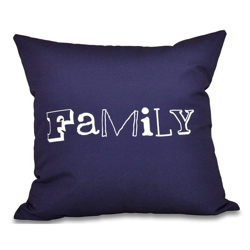 Coussin A Way, Bleu marine, H 26 po x l 26 po