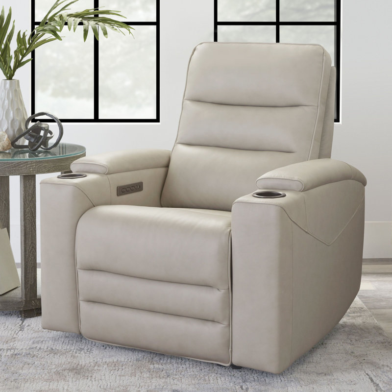Fauteuil inclinable Power Zero Gravity, Cuir véritable crème