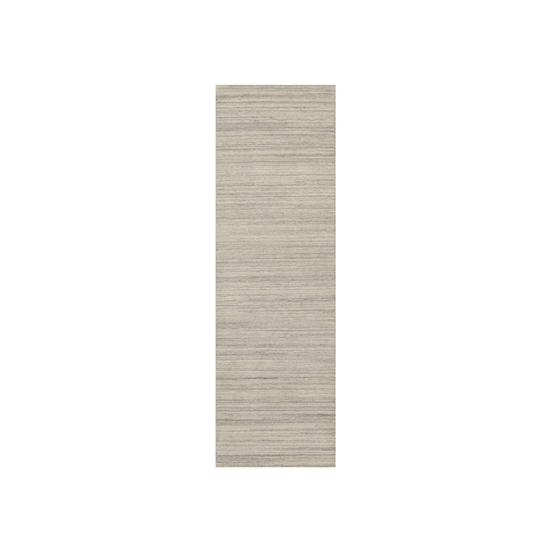 Tapis de couloir 2 pi 5 po x 8 pi beige en laine pure tissé à la main de conception moderne B1FB454982B740DFA3D38C26CB2CF799