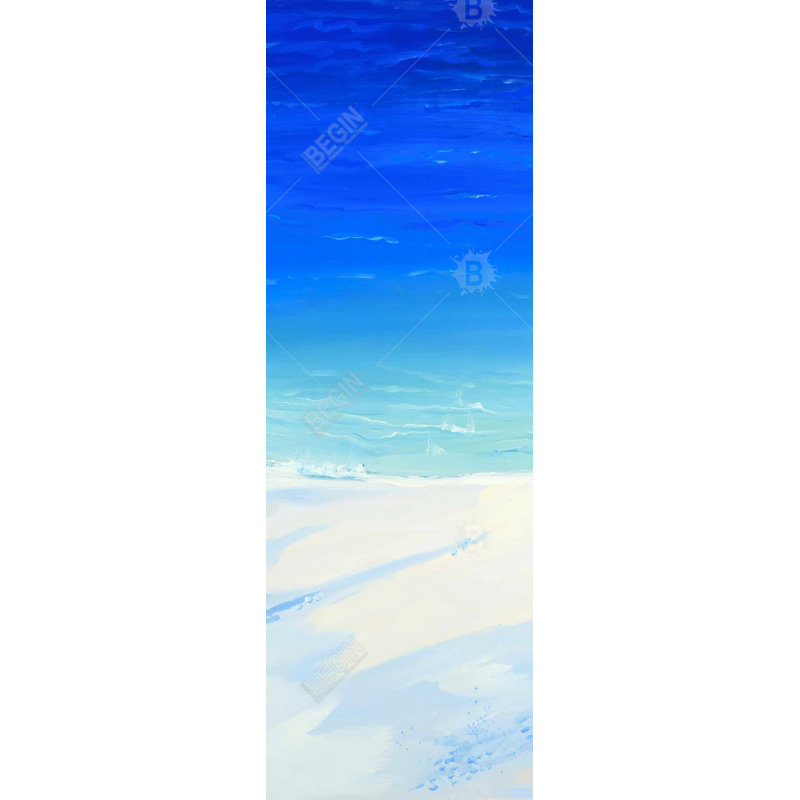 «Vue par satellite de l'océan» sur toile, H 60 po x l 20 po