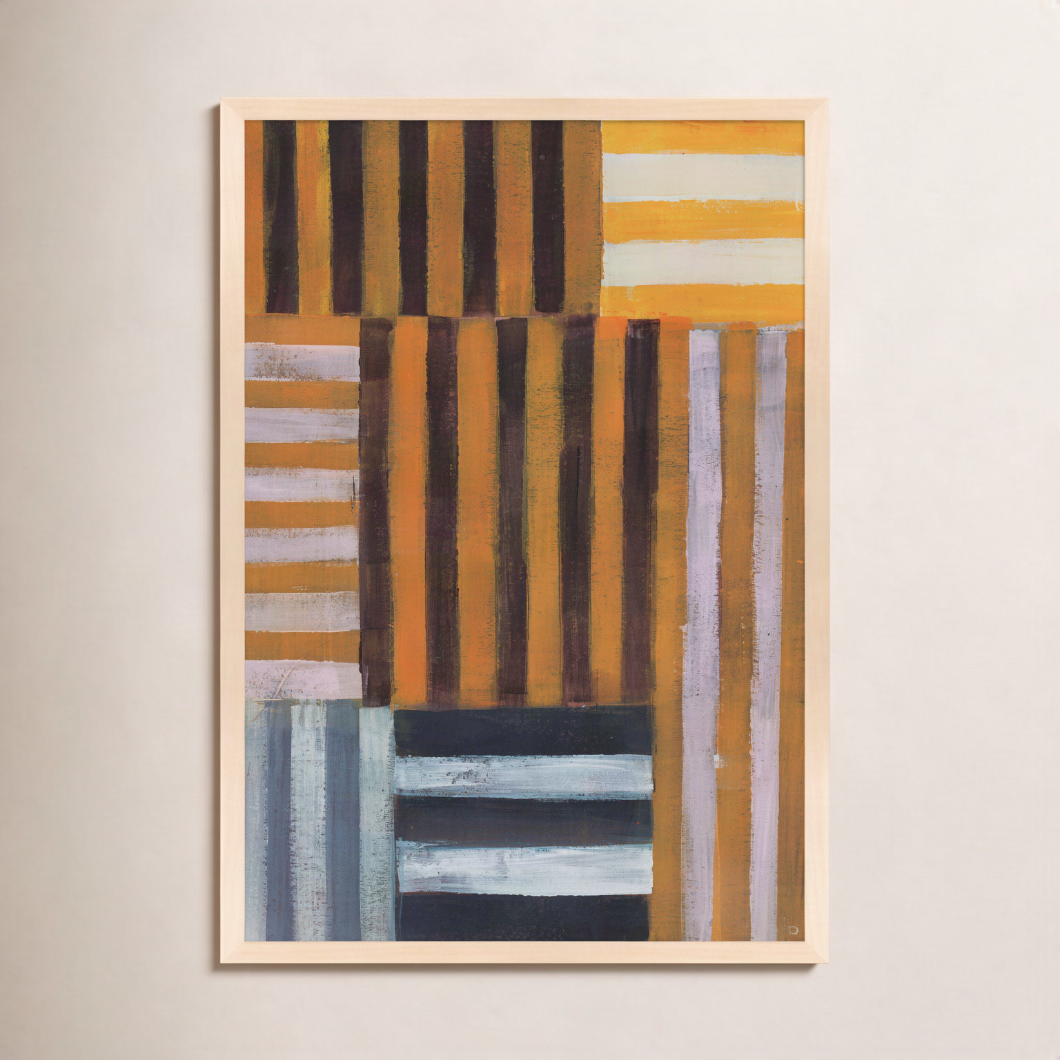 Back-and-Forth 1 Print by Anne-Marie Olczak, 20" H x 16" W, Framed Print Paper without Mat, Maple
