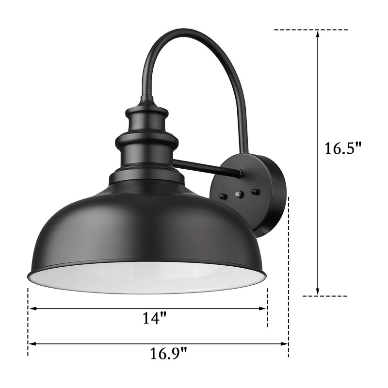 Grande applique murale d'extérieur 14 pouces Domek