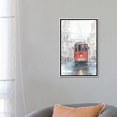 Reproduction d’art sur toile « Watercolor Streetcar I » par Ethan Harper