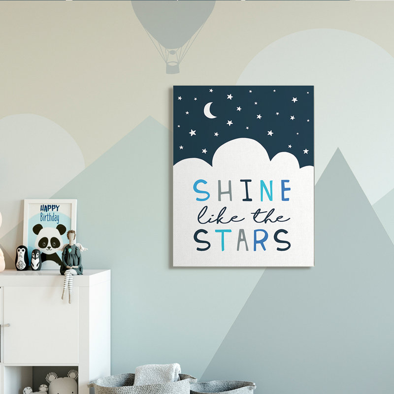 «Shine Like The Stars Expression Night Sky Clouds», Toile tendue, H 48 po x l 36 po