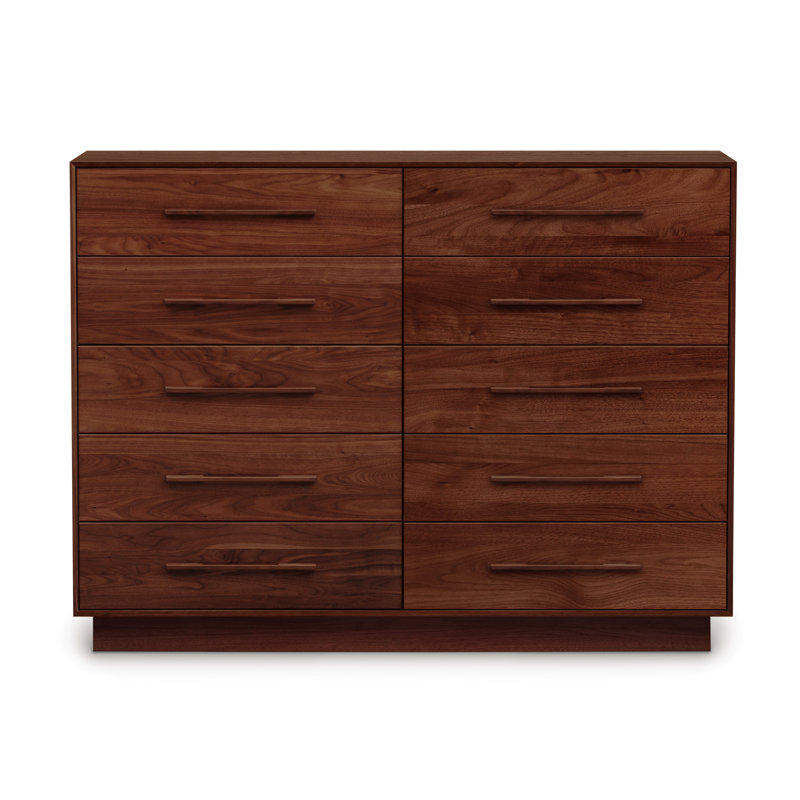 Commode double 10 tiroirs Moduluxe, Cerise cognac