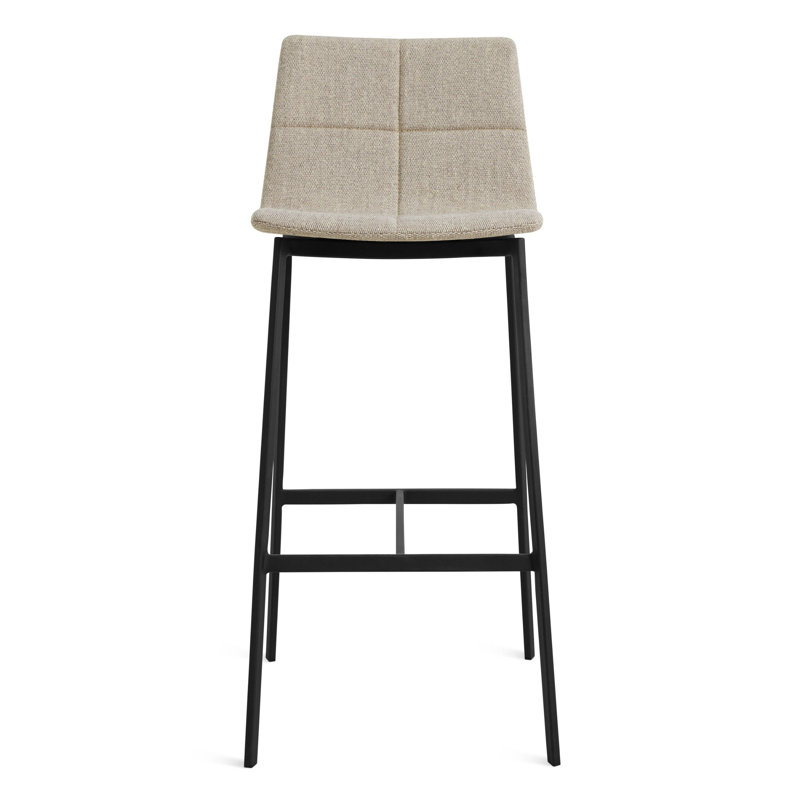 Between Us Stool, Tait Stone Textured Basketweave, Black, Bar Stool (31" Seat Height)