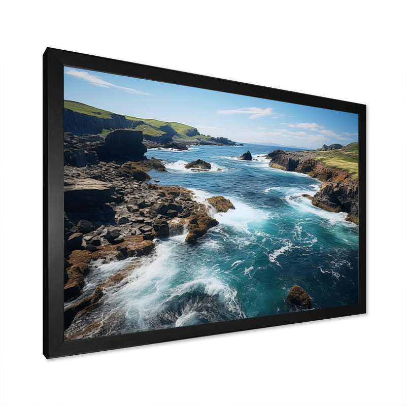 Rainiero Canada, Terre-Neuve, mer, paysages sur toile, H 30 po x l 40 po x P 1,5 po, Cadre photo noir