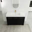 Meuble-lavabo autoportant de 48 pouces avec lavabo en résine et porte à fermeture douce, conception moderne pour des solutions de rangement élégantes