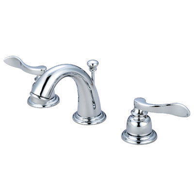 Robinet de salle de bain surdimensionné à deux poignées et fixation sur le comptoir à deux trous avec bonde escamotable Kingston
